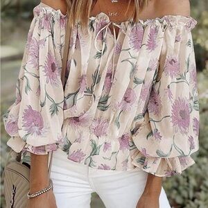 Blencot Floral Off-Shoulder Women Top